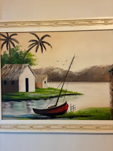 Quadro de parede pintado a mão
