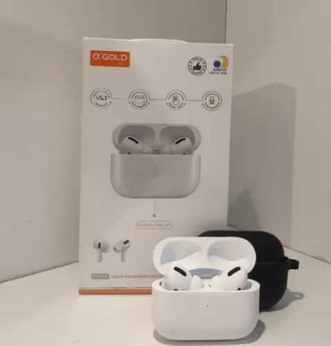 Fone de ouvido in-ear sem fio Agold TWS FN-BT3 branco com luz