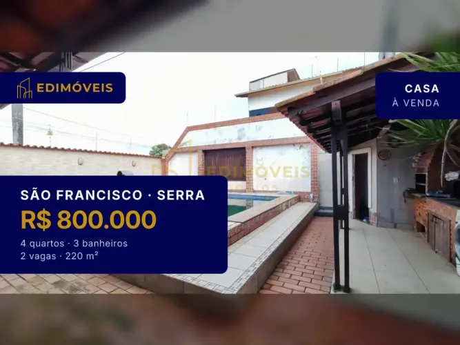 São Francisco: Casa 4 quartos com potencial de valorização e lazer completo