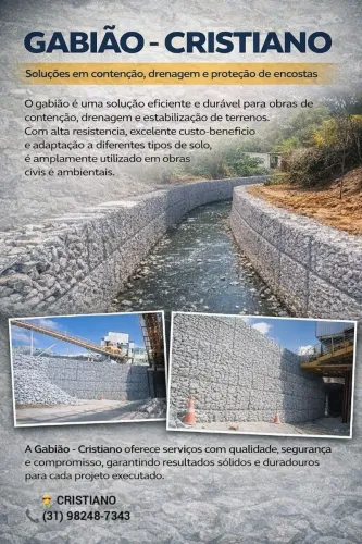Contenção em gabiões 