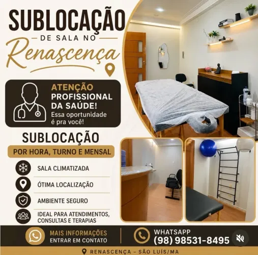 Sublocação de clínica ou sala comercial 