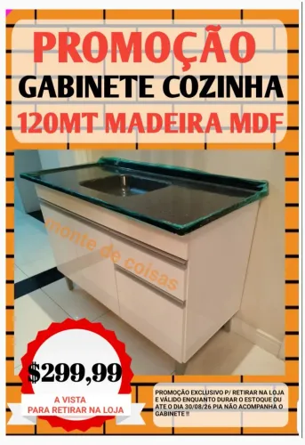 GABINETE 1,20MT P/ COZINHA ( sem a pia ) !! PROMOÇÃO !!
