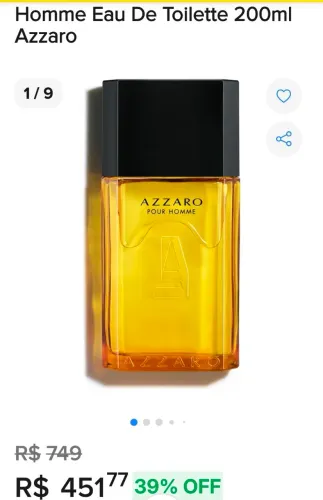 Perfume Azzaro Pour Homme -Eau de Toilette 200ml