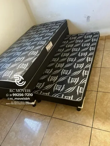 Cama box de solteiro Bibox 88x1.88 com Auxiliar D33 Direto da Fábrica