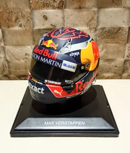 Miniatura Formula 1 Capacete Max Verstappen Red Bull 1/5 Spark