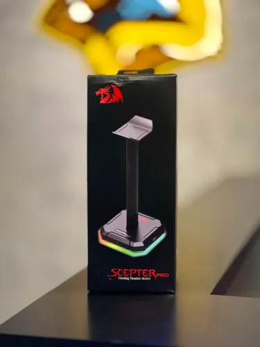 SUPORTE PARA HEADSET COM HUB USB REDRAGON SCEPTER PRO - NOVO LACRADO - SOMOS LOJA