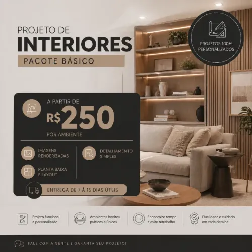 PROJETO DE INTERIORES $250