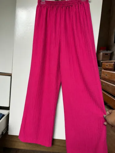 Calça pantalona Rosa
