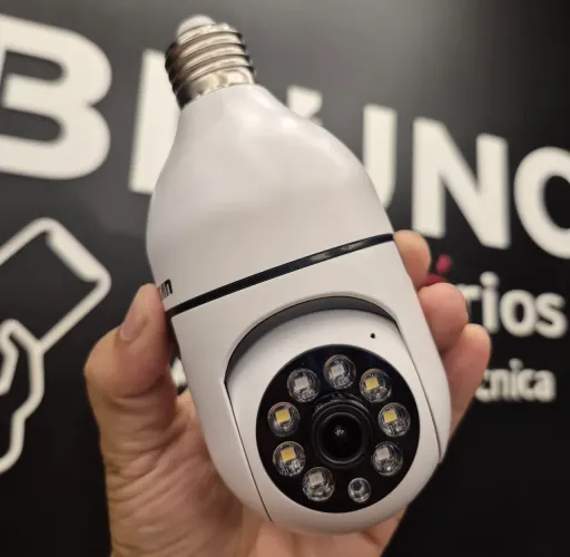 Câmera Wifi Bocal de Lâmpada - Instalação Instantânea