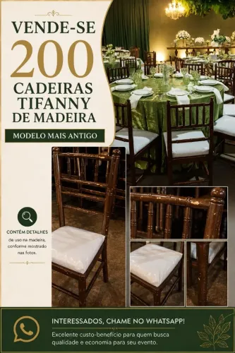 Vendo 200 cadeiras envernizadas