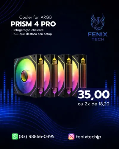 COOLER FAN PC- PRISM 4 PRO (NOVO)