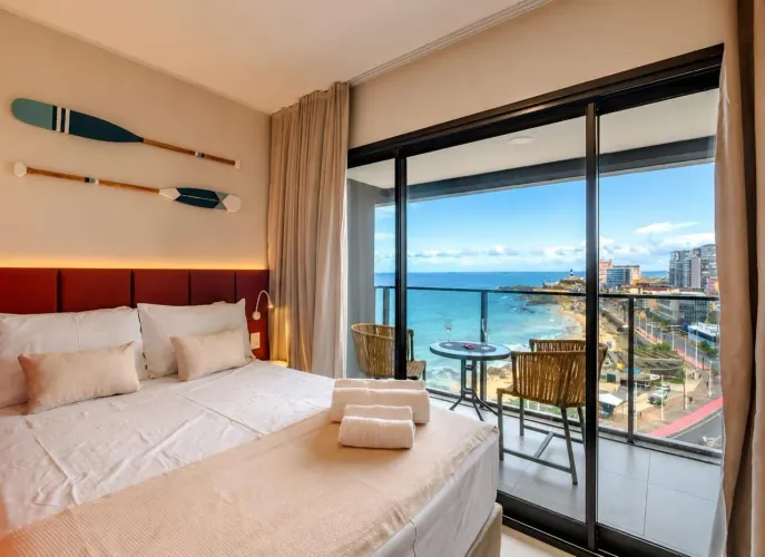 Studio mobiliado à venda com 20 m² porteira fechada no Spot Barra, Salvador
