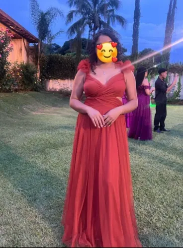 Vestido de festa TERRACOTA