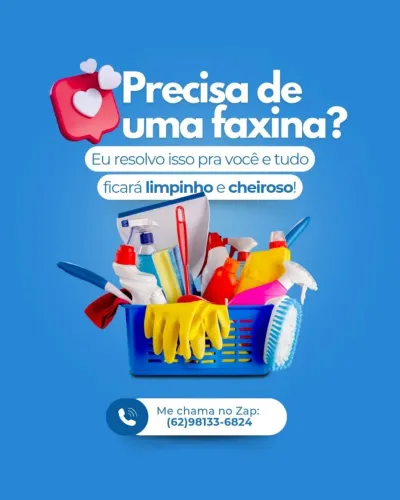 Faço faxina em Goiânia e Aparecida.