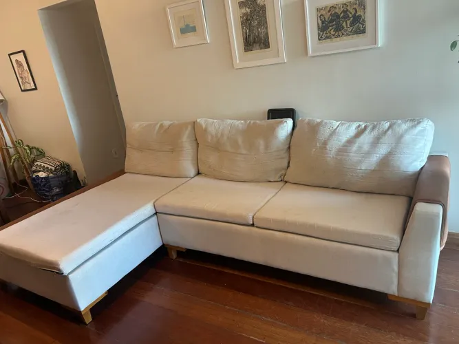 Sofá com chaise. 3 metros