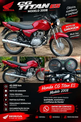 Cg muito bem cuidada!Moto de garagem