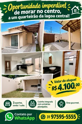 Casa no centro a um quarteirão da orla.