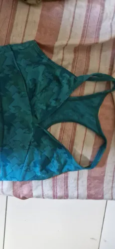 academia blusa cropped top azul