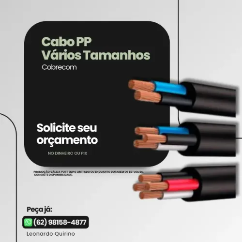 Cabo PP - Vários tamanhos disponíveis