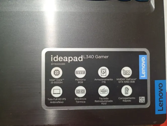 VENDO NOTEBOOK LENOVO GAMING L340 8G SSD 240 + PLACA DE VÍDEO DEDICADA