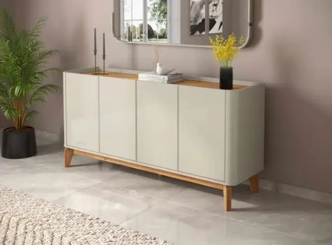 Buffet Flip 4Pts Off White.Cinamomo Patrimar - Entrega Rápida!