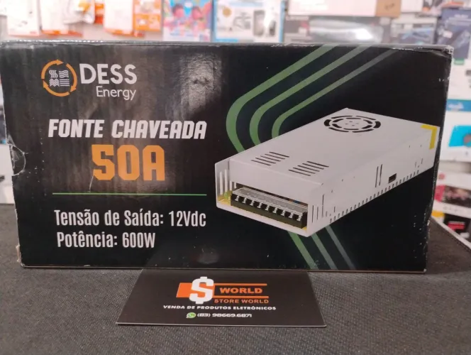 Fonte Chaveada 12v para 220v 50a - Produto novo. Loja Store World