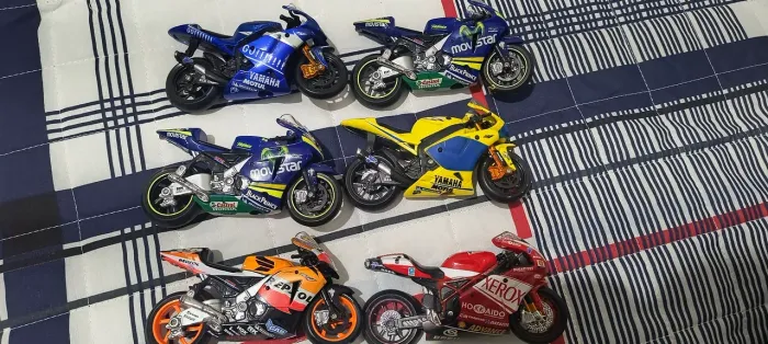 Kit 6 motos miniaturas colecionador 