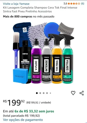 Kit Lavagem Completa vonixx e acessórios