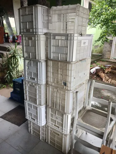 17 Caixas Box Vazadas Agrícola Hortifruti na cor Branca!!!