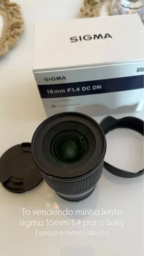 Vendo lente sigma 16mm 1.4 Sony