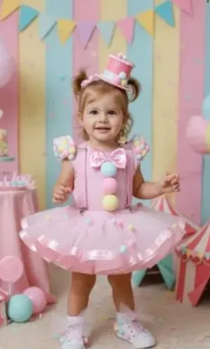 Roupa circo infantil feminina