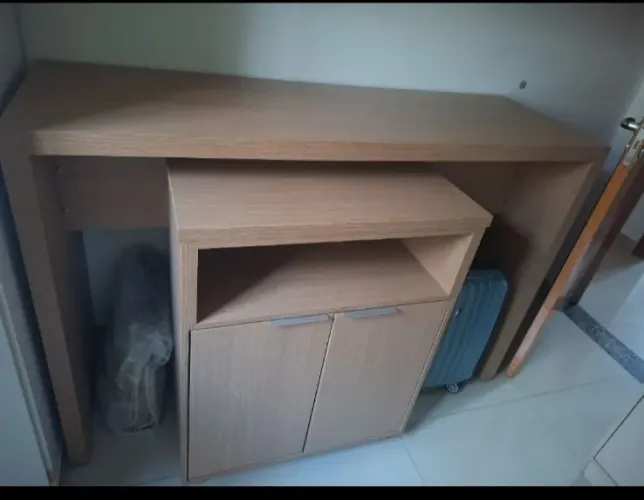 MDF. 100% DUPLO! BALCÃO GRANDE, E ARMÁRIO COM RODINHAS. 800 REAIS OS DOIS