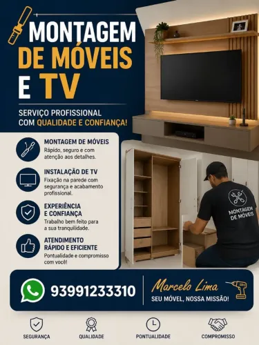 Montagem e instalação de tv
