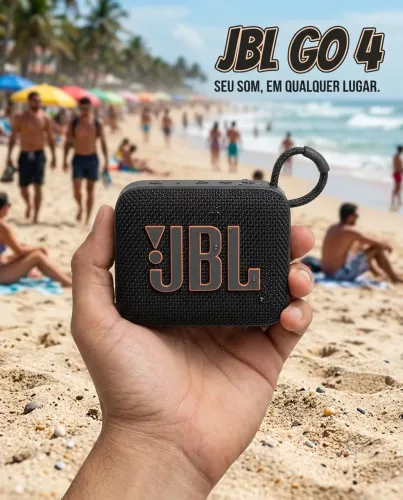 Caixa de som Bluetooth - JBL GO4 resistente a água - chama que é as últimas