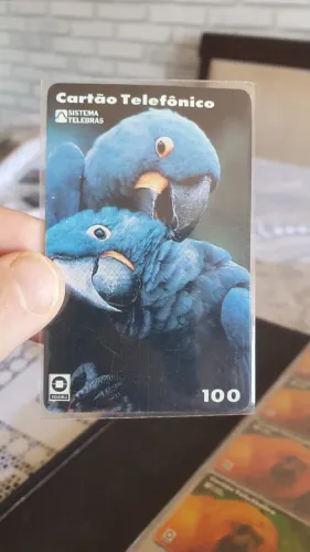 Mídia Pioneira Telebras "Arara Azul" Eco 92 fabricante Casa da Moeda do Brasil