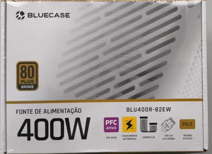 FONTE ATX 400W REAL 80 PLUS BRONZE - BLUECASE