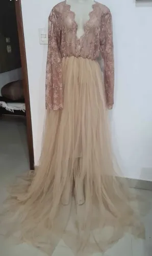 Vestido Gestante nude