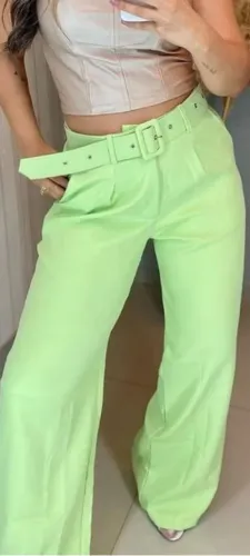 Calça pantalona verde 