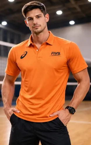 Blusa da Asics Laranja Polo tamanho G, bonita, bem confortável, original, design moderno.