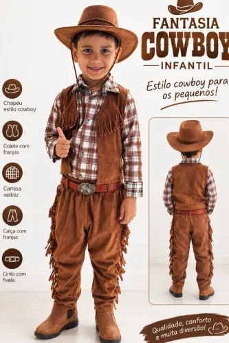 Fantasia cowboy infantil