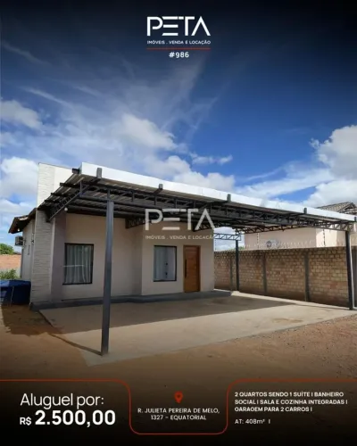 Casa com 2 quartos para Locação, Equatorial - Boa Vista