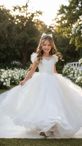 Vestido de casamento infantil tamanhos G I P M GG