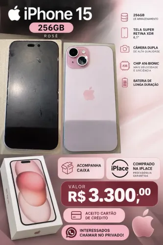 iPhone 15 256gb seminovo 