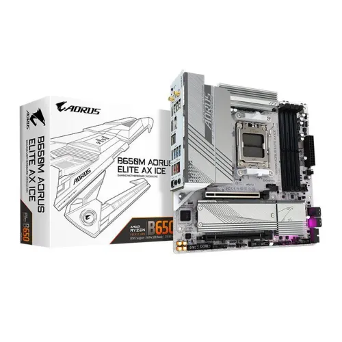 Placa Mae Gigabyte B650M Aorus Elite AX Ice