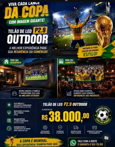 Viva cada lance da copa com imagem gigante ? ? 