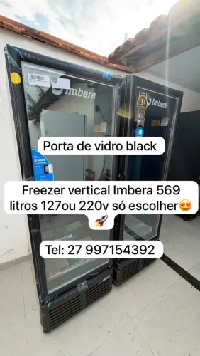 Freezer vertical Imbera 569 litros full black 127v ou 220v