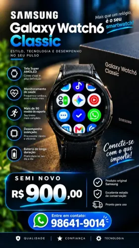 RELOGIO SAMSUNG GALAXY WATCH6
