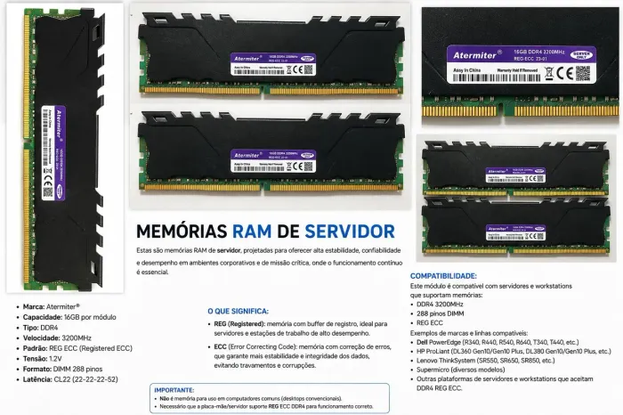 Memória ram 32GB Leia a descrição