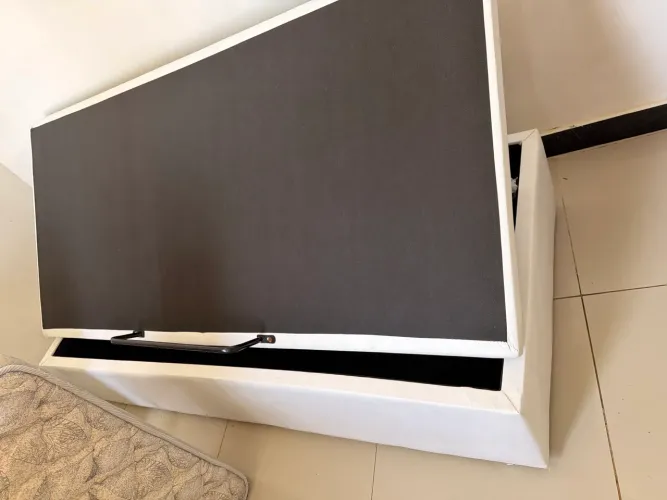 Cama Box Baú Branca