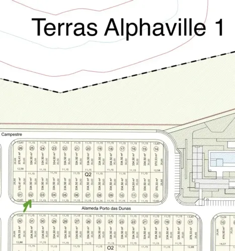 Lote no Alphaville Ceará Terras 1 com 334,5m²